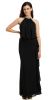 Main image of Bejeweled High Neck Ruffled Side Formal Evening Gown